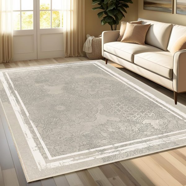 فرش ماشینی مدرن اورکوم طرح مینیمال تارا کد orkom_1111_1 (حراجی)