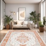 فرش ماشینی مدرن اورکوم طرح مینیمال تینا کد orkom_1114_1