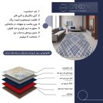 فرش ماشینی مدرن اورکوم طرح مینیمال تینا کد orkom_1115_1