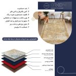 فرش ماشینی مدرن اورکوم طرح مینیمال تینا کد orkom_1116_1