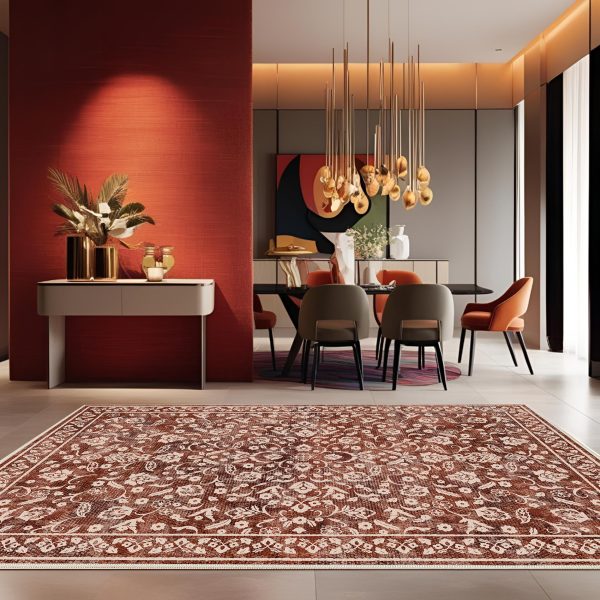 فرش ماشینی مدرن اورکوم طرح مینیمال مارال کد orkom_1121_7