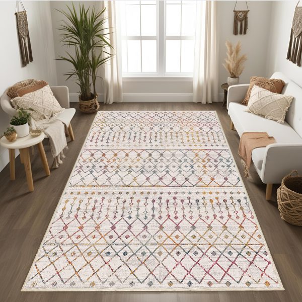 فرش ماشینی مدرن اورکوم طرح مینیمال سما کد orkom_1126_1