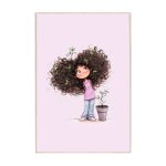 فرش ماشینی اتاق کودک اورکوم طرح دختر کد kids_9001