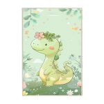 فرش ماشینی اتاق کودک اورکوم طرح دایناسور کد kids_9002