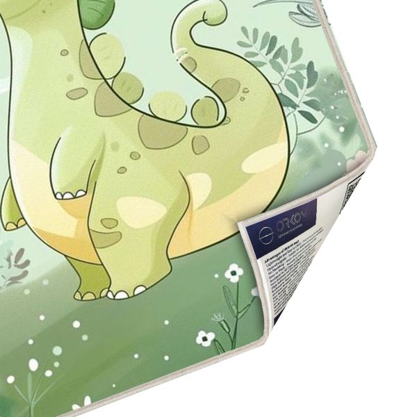 فرش ماشینی اتاق کودک اورکوم طرح دایناسور کد kids_9002