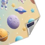 فرش ماشینی اتاق کودک اورکوم طرح فضانورد کد kids_9003