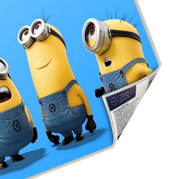 فرش ماشینی اتاق کودک اورکوم طرح مینیون ها کد kids_9004