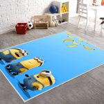 فرش ماشینی اتاق کودک اورکوم طرح مینیون ها کد kids_9004