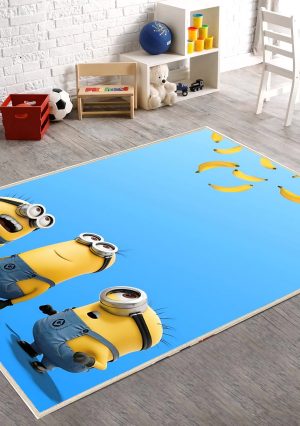 فرش ماشینی اتاق کودک اورکوم طرح فضانورد کد kids_9003