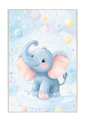 فرش ماشینی اتاق کودک اورکوم طرح فیل کد kids_9005