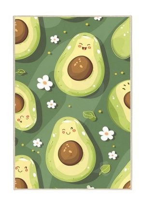 فرش ماشینی اتاق کودک اورکوم طرح آووکادو کد kids_9006