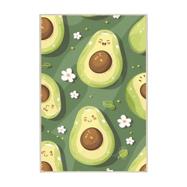 فرش ماشینی اتاق کودک اورکوم طرح آووکادو کد kids_9006