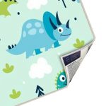 فرش ماشینی اتاق کودک اورکوم طرح دایناسور کد kids_9008