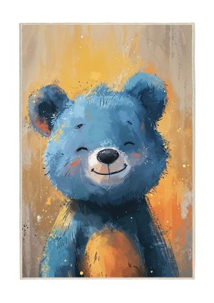 فرش ماشینی اتاق کودک اورکوم طرح خرس کد kids_9011