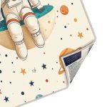 فرش ماشینی اتاق کودک اورکوم طرح فضانورد کد kids_9012