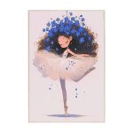 فرش ماشینی اتاق کودک اورکوم طرح دختر بالرین کد kids_9015