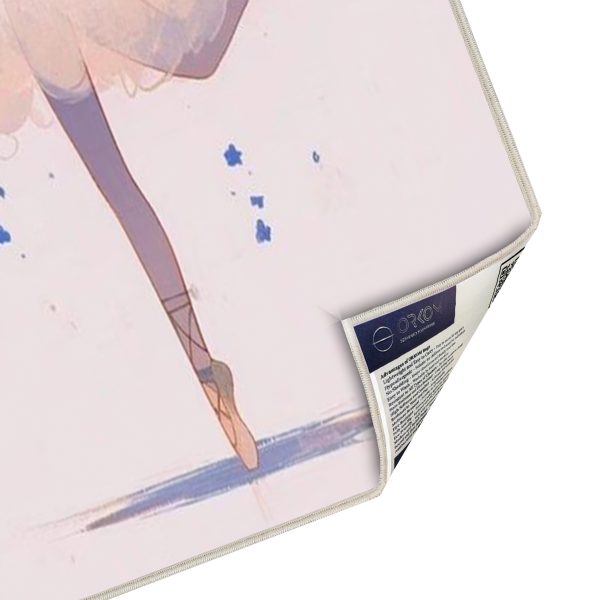 فرش ماشینی اتاق کودک اورکوم طرح دختر بالرین کد kids_9015