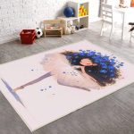 فرش ماشینی اتاق کودک اورکوم طرح دختر بالرین کد kids_9015