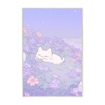 فرش ماشینی اتاق کودک اورکوم طرح گربه کد kids_9016