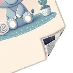 فرش ماشینی اتاق کودک اورکوم طرح فیل کد kids_9017