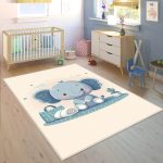 فرش ماشینی اتاق کودک اورکوم طرح فیل کد kids_9017