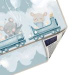فرش ماشینی اتاق کودک اورکوم طرح قطار موشها کد kids_9020