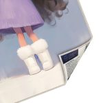 فرش ماشینی اتاق کودک اورکوم طرح دختر مو فرفری کد kids_9022